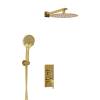 Душевой комплект Wasserkraft A71207 с верхней душевой насадкой, золотой, встраиваемый, с лейкой