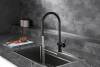 Смеситель для кухни AQUAme Cucina AQM9901MB с выдвижным изливом, черный матовый фото 10