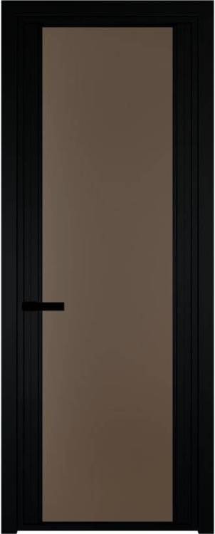 Межкомнатная дверь Profil Doors 2 AGP цвет профиля Черный, стекло безопасное 6 мм монохром гляссе 800x2000