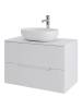 Тумба с раковиной Orange Line Li-80TuwMDF+B05-480W белая матовая, 80.5 см