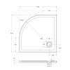 Поддон для душа BelBagno Uno TRAY-MR-UNO-R-90-550-35-W-BO с сифоном и белой матовой декоративной накладкой, 90x90 фото 5