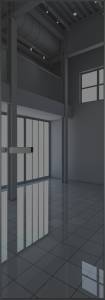 Межкомнатная дверь Profil Doors 1 AGN цвет профиля Серая ночь, стекло безопасное 4 мм зеркало серое 800x2000