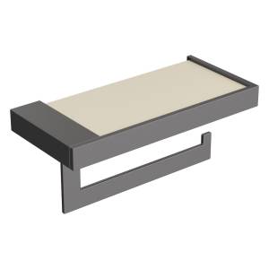 Держатель туалетной бумаги Boheme Qubic 10721-GM c крышкой, Gun Metal