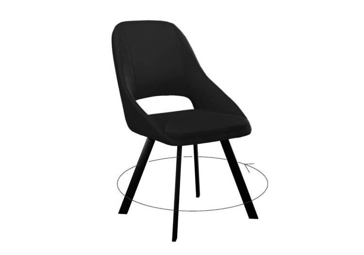 Стул Дик DikLine 247 00-00067985 черный/черный, поворотный