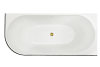 Акриловая ванна Royal Bath Nero RB710302BL-R-GD правая, белая, с черным бортом, 170x78