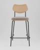 Стул полубарный Stool Group Casey B2171-H65 K-6+M8506 D21 серо-коричневый с бежевой экокожей фото 3