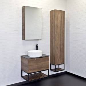 Мебель для ванной Comforty Порто-60 дуб темно-коричневый
