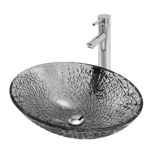 Раковина накладная Abber Glas AK2303B стеклянная черная
