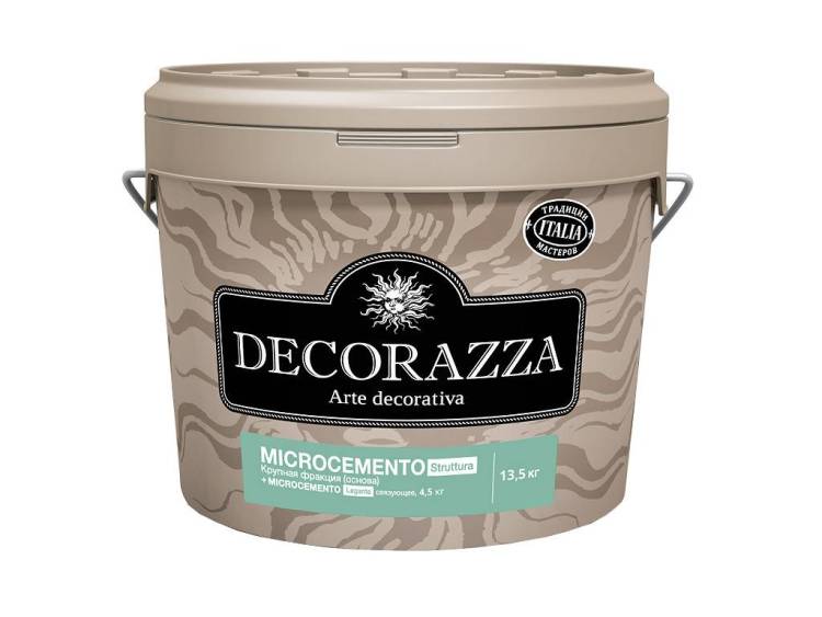 Декоративное покрытие Decorazza Microcemento Struttura MC001 белое 7.2 кг