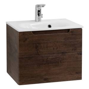 Тумба под раковину Belbagno Etna ETNA-500-1C-SO-RW-P 49.6x39.2x40 Rovere Moro подвесная с одним выкатным ящиком
