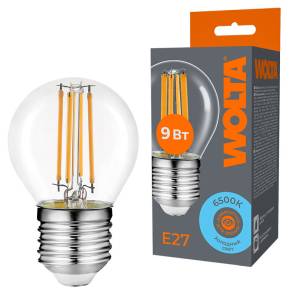 Светодиодная лампа Wolta Filament WF-G45-9W6KE27