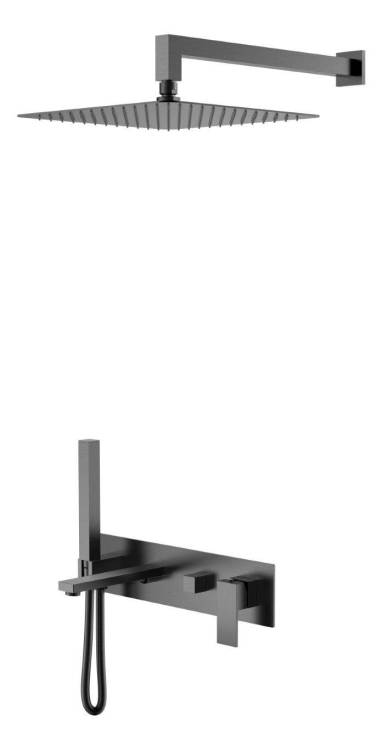 Смеситель для душа Boheme Qubic 474-GM Gun Metal