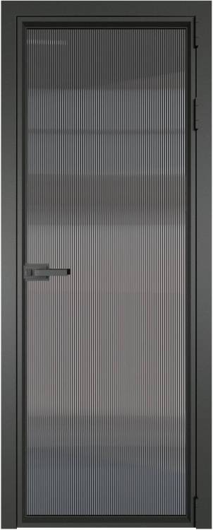 Межкомнатная дверь Profil Doors 1 AV цвет профиля Серая ночь, стекло безопасное 6 мм мору тонированное 800x2000