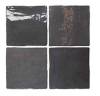 Керамическая плитка Dna Tiles Flash Bars 124413 Graphite Glossy 13x13