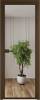 Межкомнатная дверь Profil Doors 1 AX цвет профиля Деорэ, стекло безопасное 6 мм зеркало 700x2000