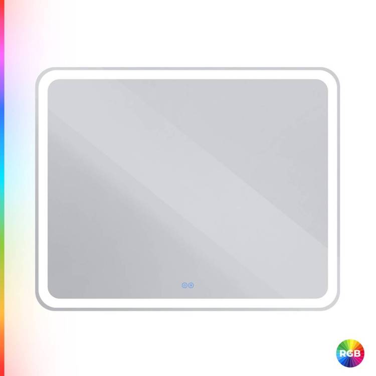 Зеркало Cezares Multicolore CZR-SPC-MC-1000-800-RGB-TCH со встроенной RGB подсветкой и сенсорным выключателем, 12V, 100x80