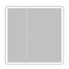 Зеркало-шкаф Belbagno Marino SPC-MAR-800/800-2A-LED-TCH с подсветкой и сенсорным выключателем