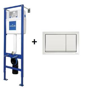 Система инсталляции для унитазов Cersanit Vector S-IN-MZ-VECTOR+P-BU-ENT/Wh с белой кнопкой (распродажа)