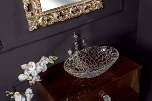Столешница Armadi Art Monaco 853-080-DB стекло 80см прямая Dark Brown