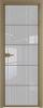 Межкомнатная дверь Profil Doors 5 AX цвет профиля Шампань, стекло безопасное 6 мм страйп 600x2000