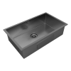 Мойка кухонная Paulmark Gerberg 74 Uni PM257444-GM Вороненая Сталь, 74x44 фото 2