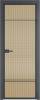 Межкомнатная дверь Profil Doors 4 AX цвет профиля Серая ночь, стекло безопасное 6 мм мору золото 800x2000