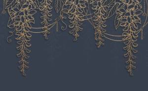 3D Фотообои Artegrafico «Ажурные ветви в сумерках» PL-083 песок