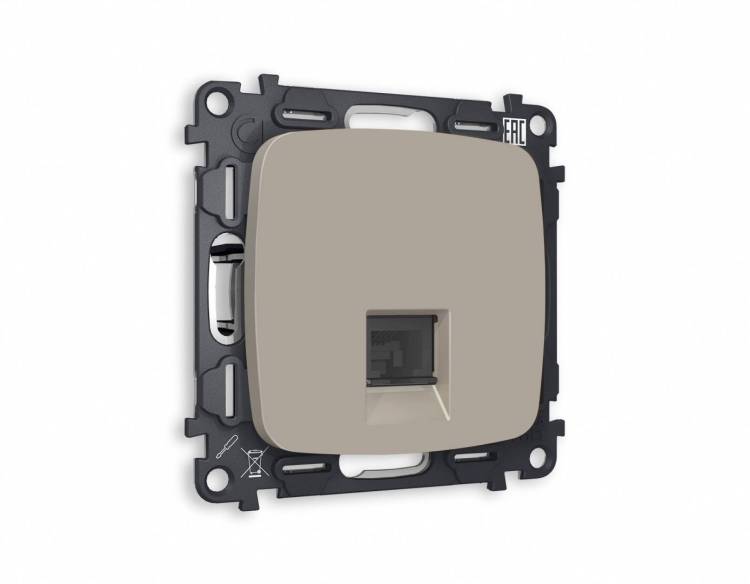 Комплект механизма компьютерной розетки Ambrella Volt Omega MO372010