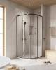 Душевой уголок Cezares Relax RELAX-304-R-2-90-C-GM профиль Оружейная сталь, стекло прозрачное, 90x90 фото 3