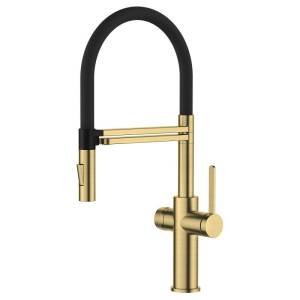 Смеситель для кухни Agger Elegant A3252599 с гибким изливом, золото