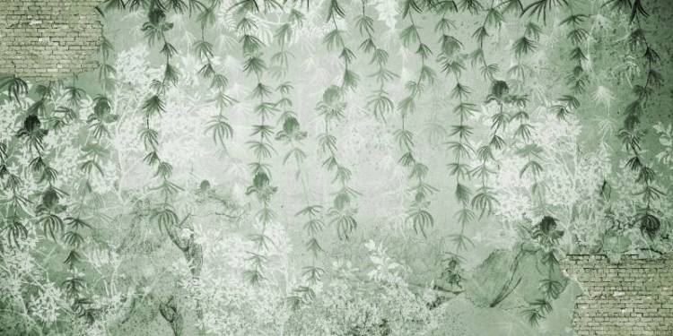 3D Фотообои Artegrafico «Ниспадающая изумрудная иллюзия» IL-013 канвас