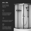 Душевая кабина Am.Pm X-Joy W94C-401A-090BT 90x90, 1/4 круга, профиль матовый черный, стекло прозрачное фото 6