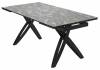 Стол Woodville Palermo 539686 испанская керамика TL-128 черный контрастный мрамор/черный 180(260)x90x76 фото 5
