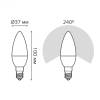 Лампа светодиодная Gauss LED Elementary Candle 33118 фото 3