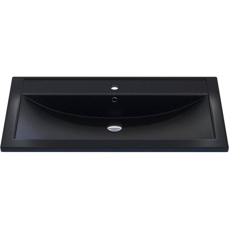 Раковина Uperwood Foster Quartz 291030042 90 см, уголь, черная матовая