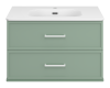 Тумба с раковиной Brevita Верде УТ000026830 зеленая, 80 см фото 2