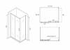 Душевой уголок Abber Schwarzer Diamant AG30180B-S90B фото 5