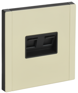 Розетка компьютерная RJ45 2-местная IEK Forte&Piano FP-K20-1-M-K41 серый сланец