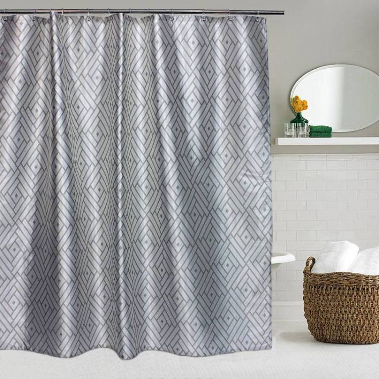 Шторка для ванной Bath Plus Decor collection JAC1503 серый