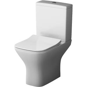 Унитаз-компакт AM.PM Gem C908601SC безободковый, сиденье микролифт, белый