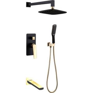 Душевой комплект Boheme Venturo 384-B-2 золотой, черный