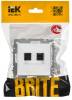 Розетка компьютерная RJ45 2-местная IEK Brite BR-K20-1-K91 арктический белый фото 6