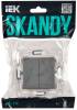 Выключатель 2-клавишный IEK Skandy SK-V20-1-10-K03 серый фото 6