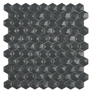 Мозаика Vidrepur Hex Nordic № 908 D Темно-Серый (на сетке) 30.7x31.7