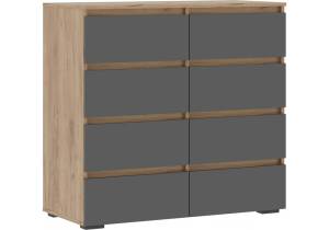 Комод Woodville Элла КМ 04 586698 серый графит 0162/дуб крафт золото