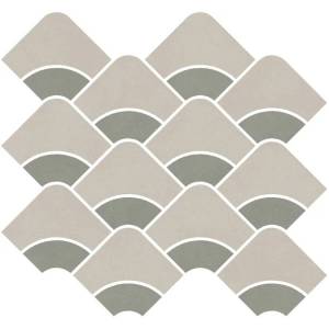 Декор Kerama Marazzi Таделакт KMD2HID006BR Наборный Бежевый Светлый, Зеленый Матовый Обрезной 28x30