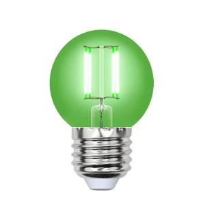 Лампа светодиодная филаментная Uniel Air Color LED-G45-5W/GREEN/E27 GLA02GR