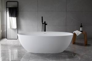 Ванна из искусственного камня Vincea VBT-4S01MW белая матовая, 170x76x56