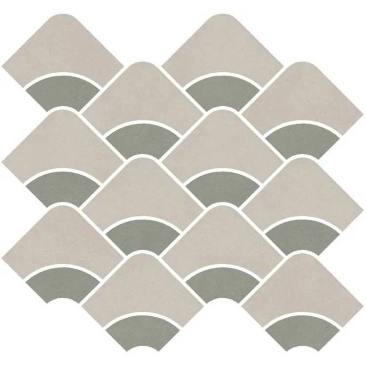 Декор Kerama Marazzi Таделакт KMD2HID006BR Наборный Бежевый Светлый, Зеленый Матовый Обрезной 28x30