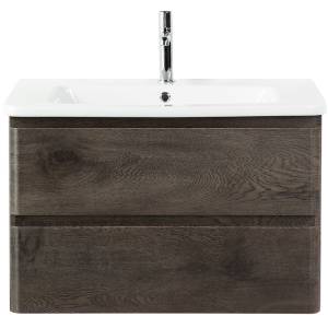 Тумба под раковину Belbagno Albano-Cer ALBANO-CER-800-2C-SO-RNG 77x44x50 Robere Nature Grigio подвесная с двумя выкатными ящиками